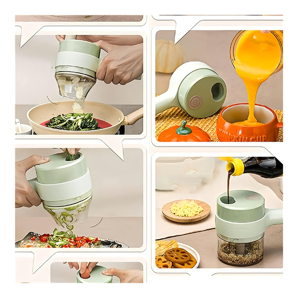 "PrepPro" 4-in-1 Electric Vegetable Cutter Set