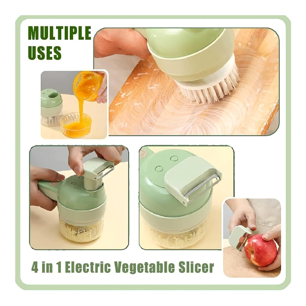 "PrepPro" 4-in-1 Electric Vegetable Cutter Set