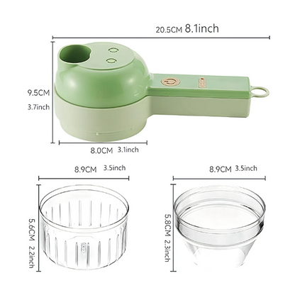 "PrepPro" 4-in-1 Electric Vegetable Cutter Set