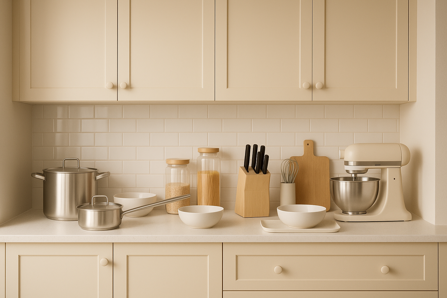 with some minimal modern kitchenware